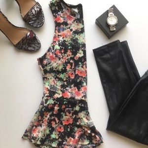 Floral peplum